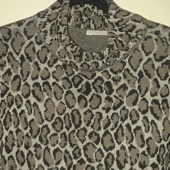 Vtg leopard print sweater dress - Picture 2 of 5